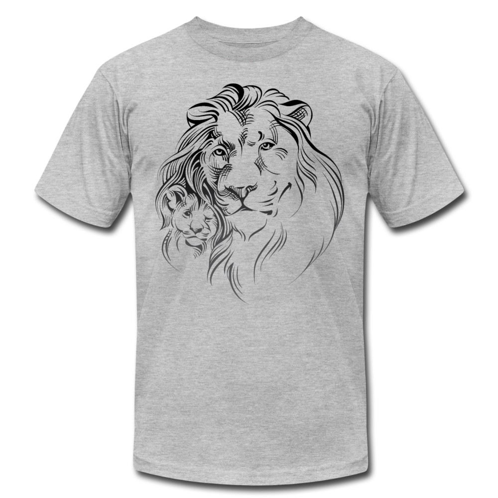 Tribal Maori Lion Cub T-Shirt - heather gray