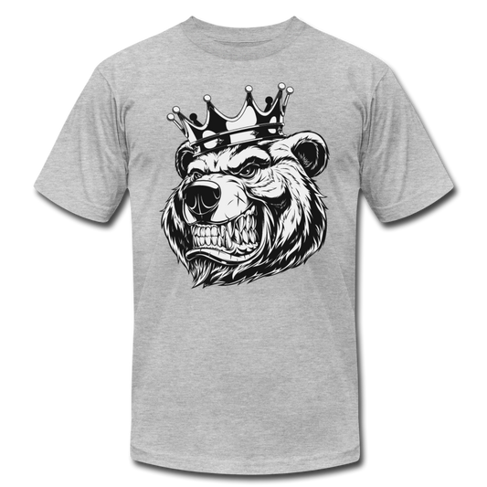 Bear Crown T-Shirt - heather gray
