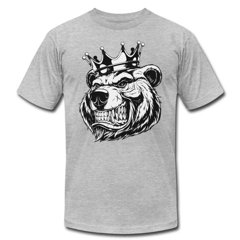 Bear Crown T-Shirt - heather gray