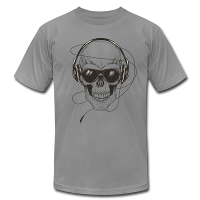 Skull Headphones T-Shirt - slate