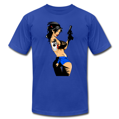 Girl with Guns T-Shirt - royal blue