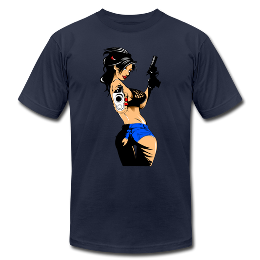 Girl with Guns T-Shirt - navy