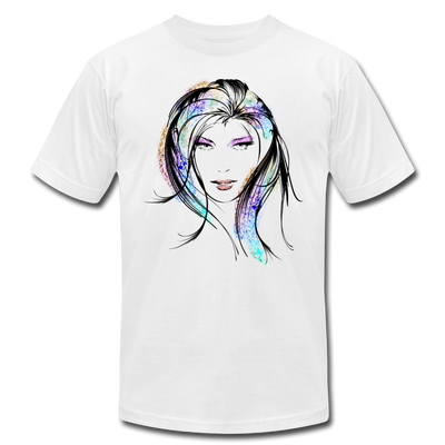 Colorful Girl Hair T-Shirt - white