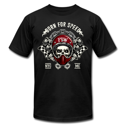 Born for Speed Racer Skull T-Shirt - black