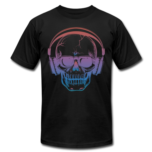 Skull Headphones T-Shirt - black