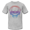 Skull Headphones T-Shirt - heather gray