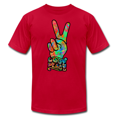 Hippie Love Peace T-Shirt - red
