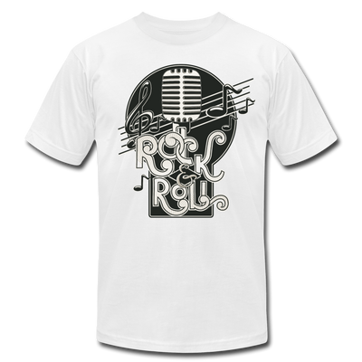 Rock & Roll Microphone T-Shirt - white