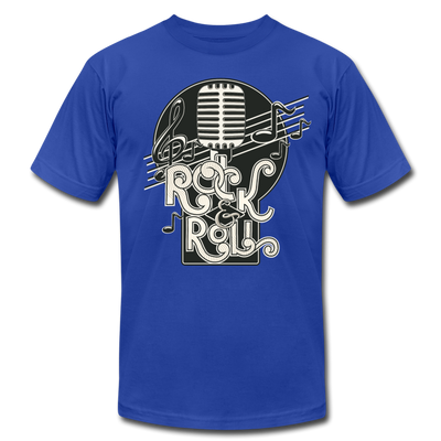 Rock & Roll Microphone T-Shirt - royal blue