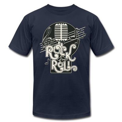 Rock & Roll Microphone T-Shirt - navy