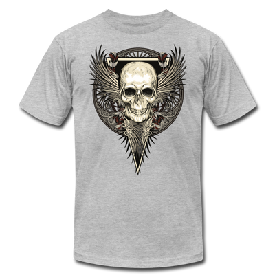 Skull Wings T-Shirt - heather gray