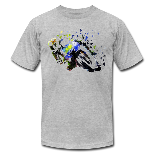 Abstract Motorcycle Biker T-Shirt - heather gray