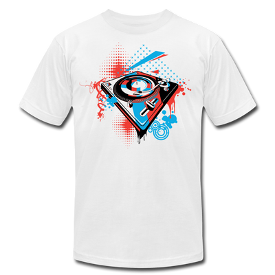 Abstract Turntable T-Shirt - white