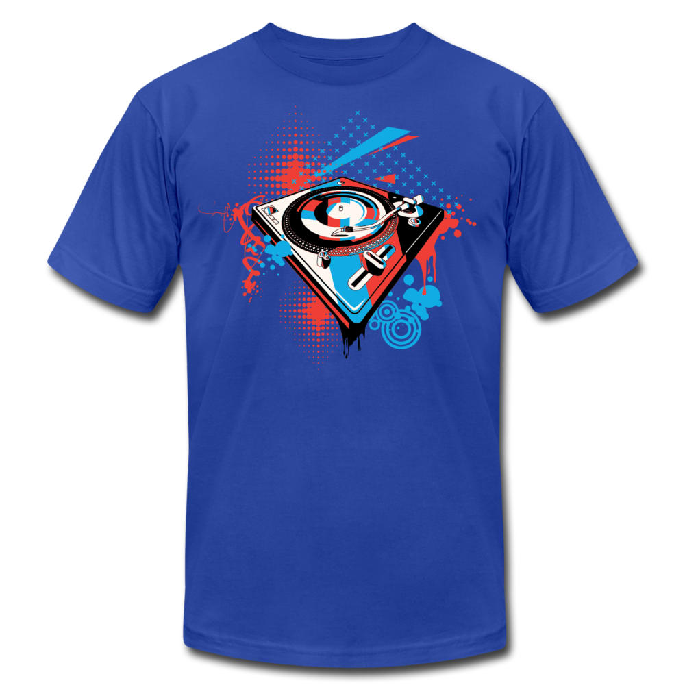 Abstract Turntable T-Shirt - royal blue