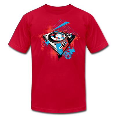 Abstract Turntable T-Shirt - red