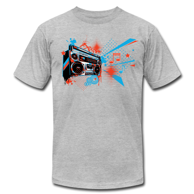 Abstract Boombox T-Shirt - heather gray
