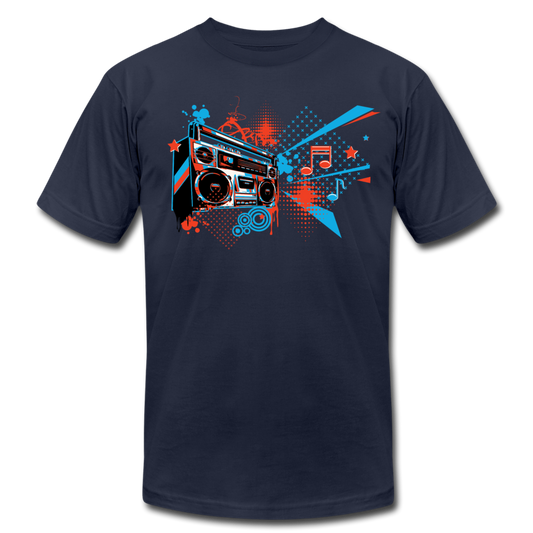 Abstract Boombox T-Shirt - navy