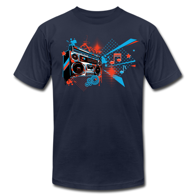 Abstract Boombox T-Shirt - navy