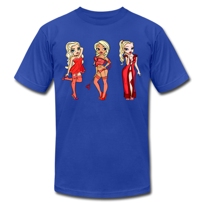 Hot Cartoon Girls T-Shirt - royal blue