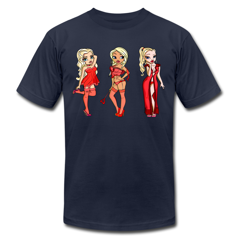 Hot Cartoon Girls T-Shirt - navy