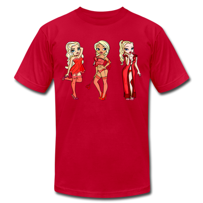 Hot Cartoon Girls T-Shirt - red