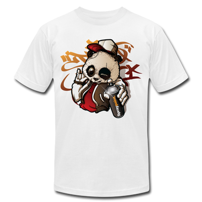 Hip Hop Panda Graffiti Artist T-Shirt - white