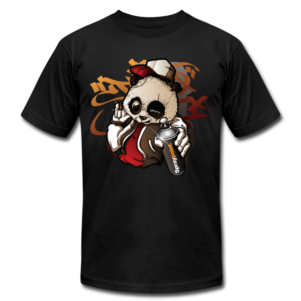 Hip Hop Panda Graffiti Artist T-Shirt - black