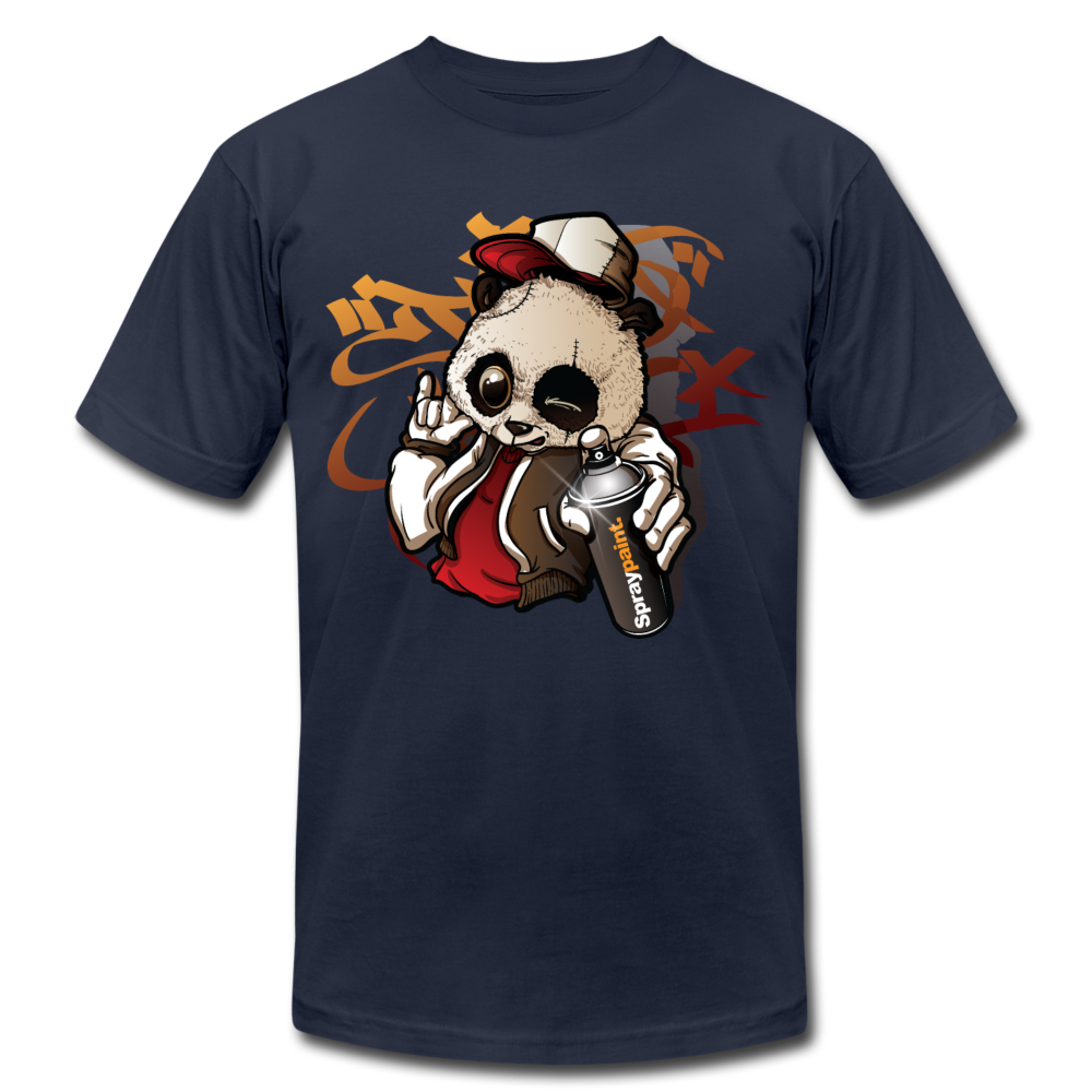 Hip Hop Panda Graffiti Artist T-Shirt - navy