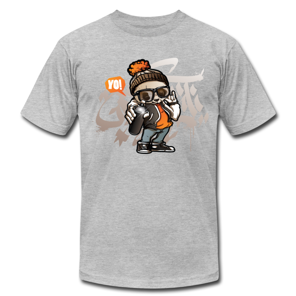 Hip Hop Panda Graffiti Artist T-Shirt - heather gray