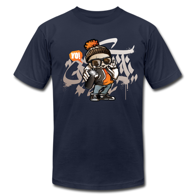 Hip Hop Panda Graffiti Artist T-Shirt - navy