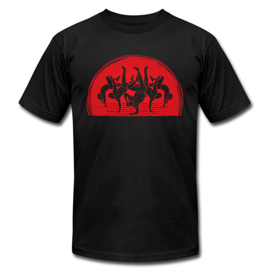 B-Boy Dancers Red Sun T-Shirt - black