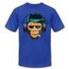Smoking Monkey Headphones T-Shirt - royal blue