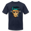 Smoking Monkey Headphones T-Shirt - navy