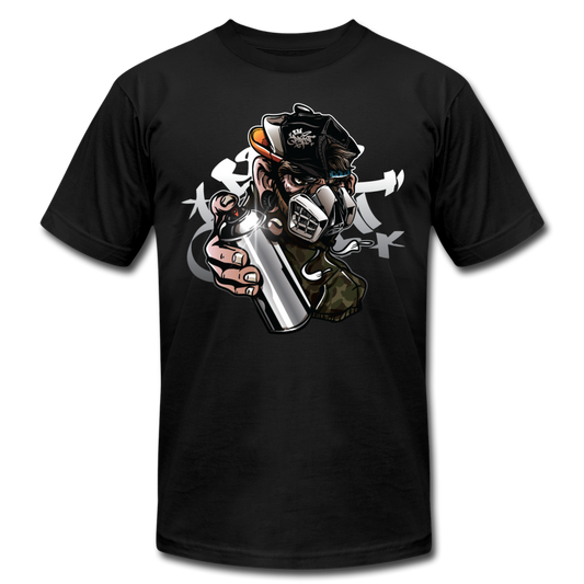 Hip Hop Graffiti Artist Mask T-Shirt - black
