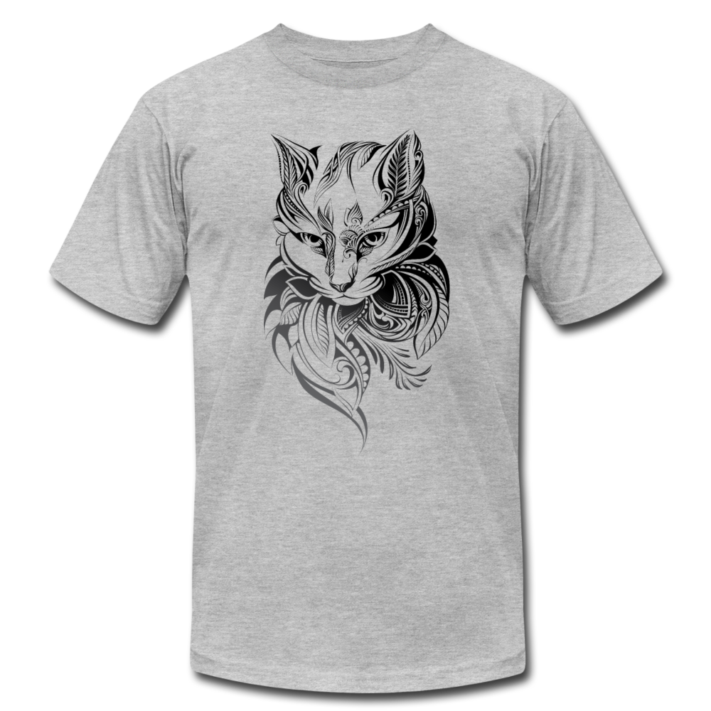 Tribal Maori Cat T-Shirt - heather gray