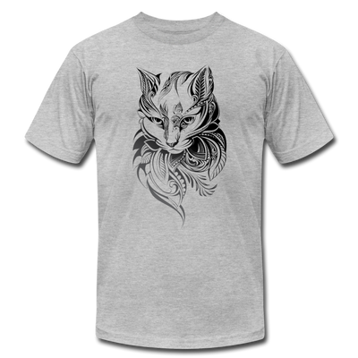 Tribal Maori Cat T-Shirt - heather gray