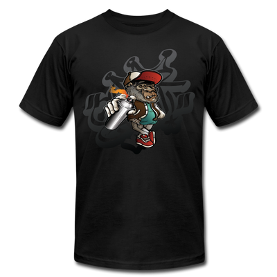 Hip Hop Gorilla Graffiti Artist T-Shirt - black