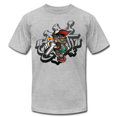 Hip Hop Gorilla Graffiti Artist T-Shirt - heather gray