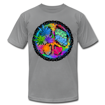 Colorful Love Peace Sign T-Shirt - slate