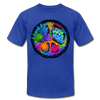 Colorful Love Peace Sign T-Shirt - royal blue