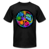 Colorful Love Peace Sign T-Shirt - black