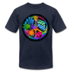 Colorful Love Peace Sign T-Shirt - navy