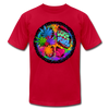 Colorful Love Peace Sign T-Shirt - red