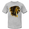 Gold Indian Warrior Mask T-Shirt - heather gray