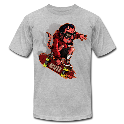 Devil Skater T-Shirt - heather gray