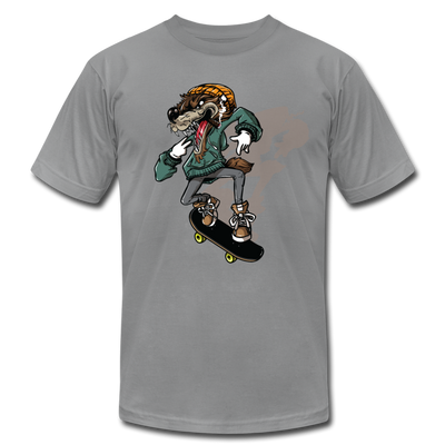 Skater Wolf T-Shirt - slate