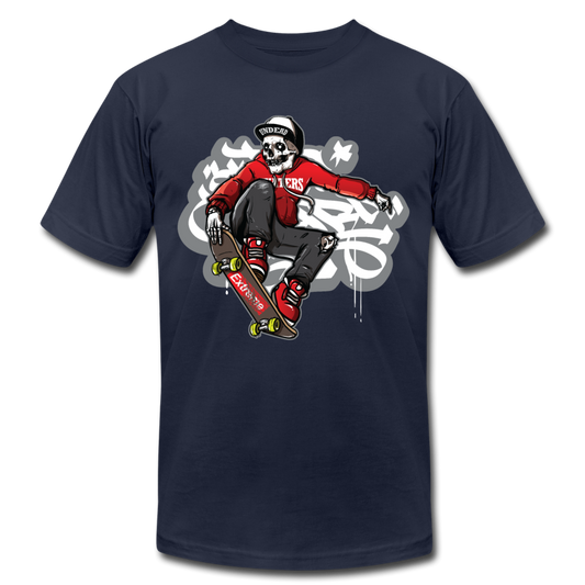 Skater Skeleton T-Shirt - navy