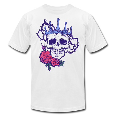 Skull Crown Roses T-Shirt - white