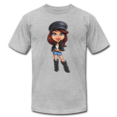 Cartoon Girl T-Shirt - heather gray