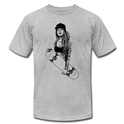 Girl Skater T-Shirt - heather gray